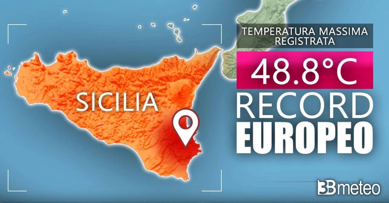 SICILIA STABILISCE RECORD EUROPEO DI TEMPERATURE CALDE